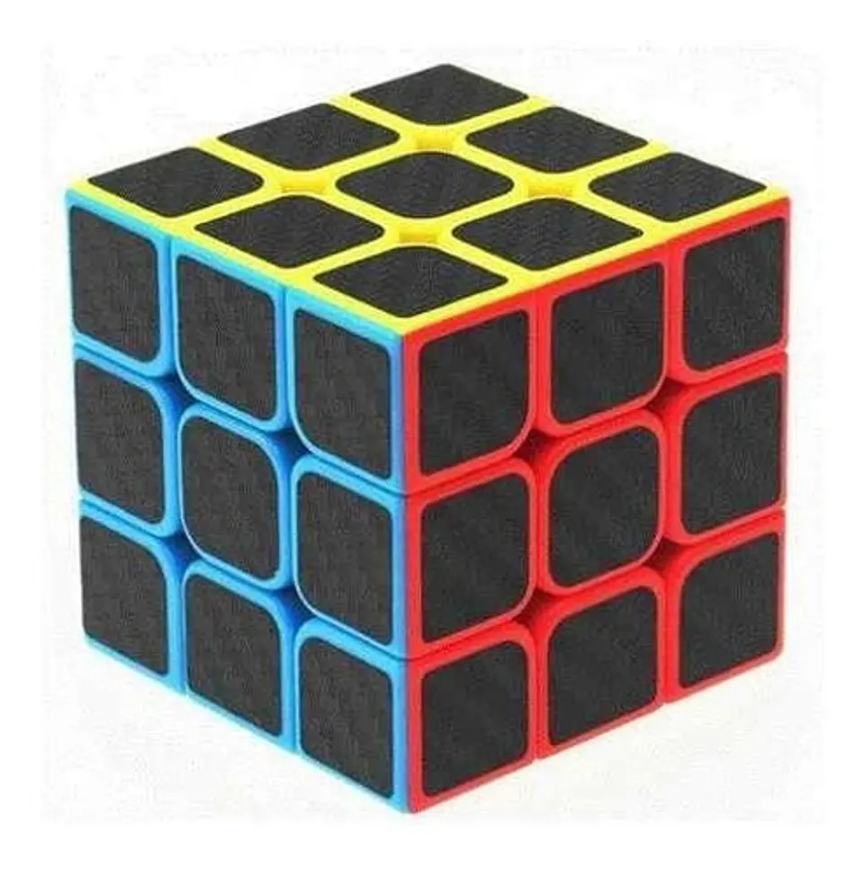 Cubo Mágico 3x3x3 De Fibra De Carbono Multicolor Guoding 3