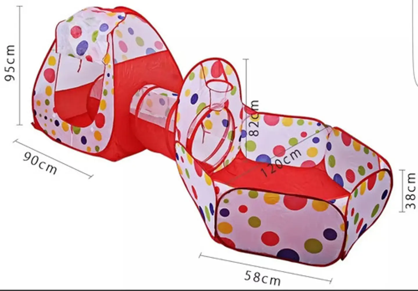 Carpa Tunel Piscina 3e1 Pelotas Gym Estimulacion Bebe 1049* 6
