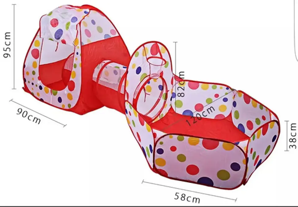 Carpa Tunel Piscina 3e1 Pelotas Gym Estimulacion Bebe 1049* 6