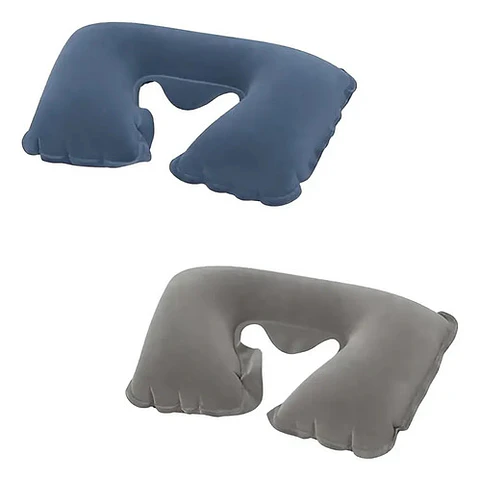 Almohada Cojín Viajera Inflable Cuello Avión Estrés Viaje