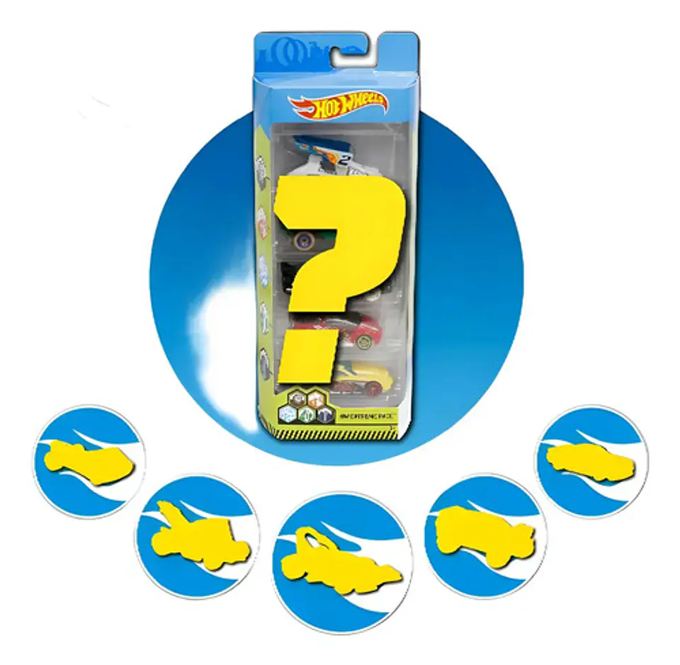 Paquete Con 5 Cochecitos Hot Wheels Multicolor 2