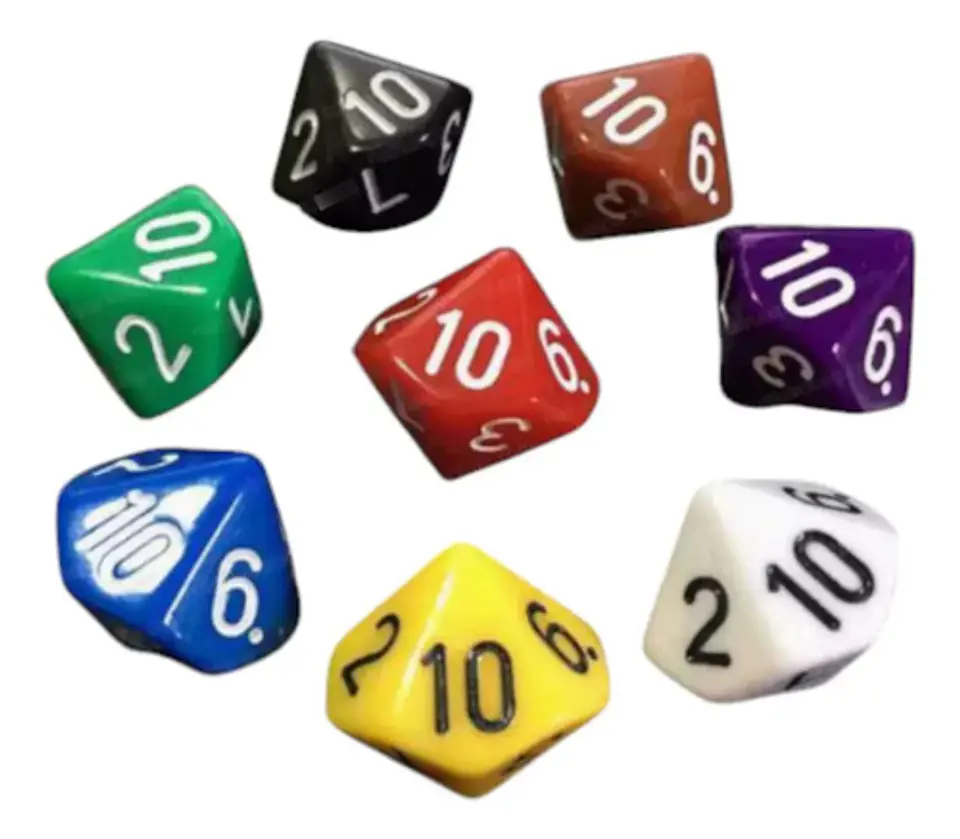 Juego Dados 10 Caras X6 Und Dados Juegos De Rol Mesa Casino 3