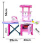 Cocina Infantil Luz Sonid Niña Kitchen Mesa Planchar 018-23 Liso Rosa - Miniatura 4