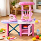 Cocina Infantil Luz Sonid Niña Kitchen Mesa Planchar 018-23 Liso Rosa - Miniatura 5