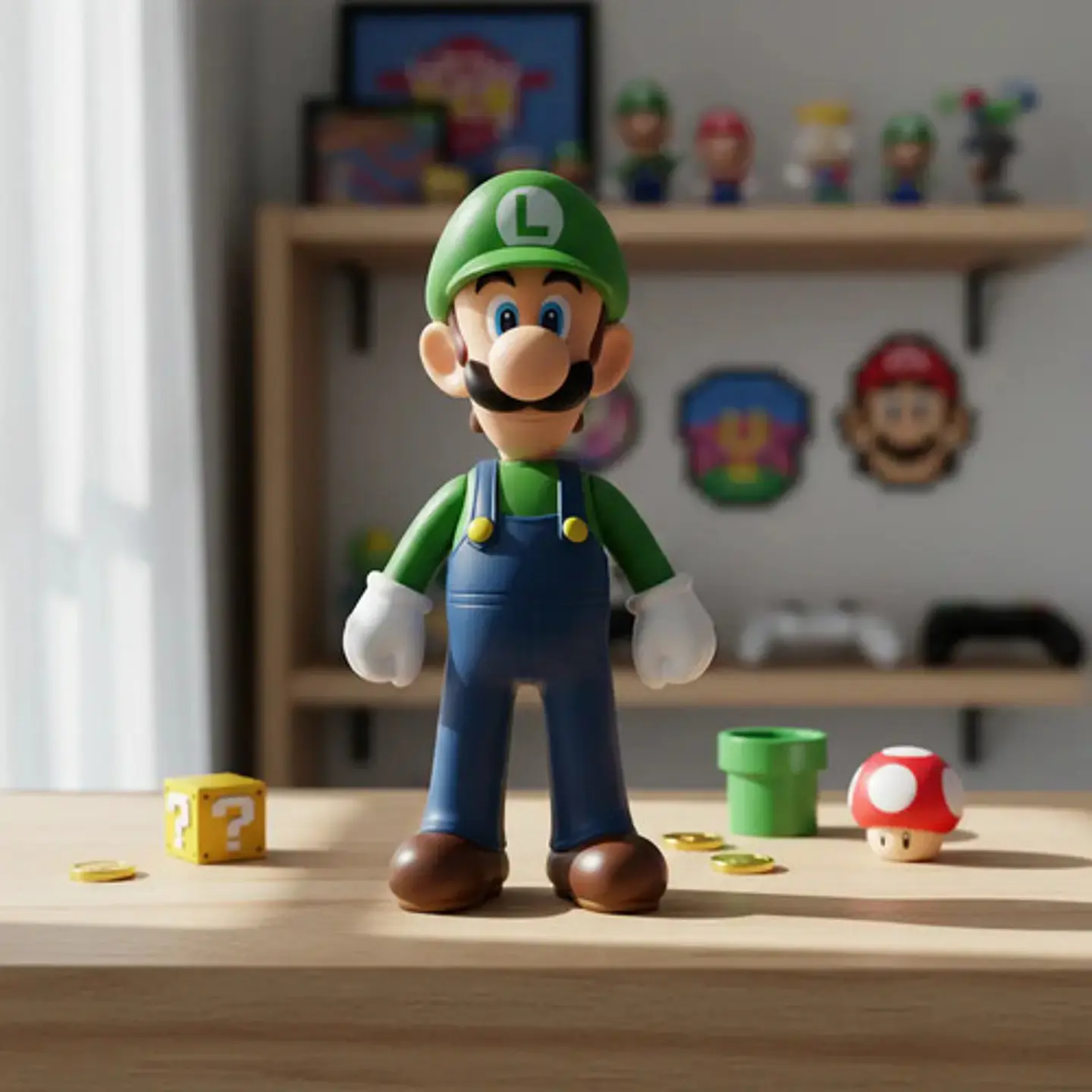 Figura Luigi Bros Coleccionable Nintendo Muñeco Juguete 4