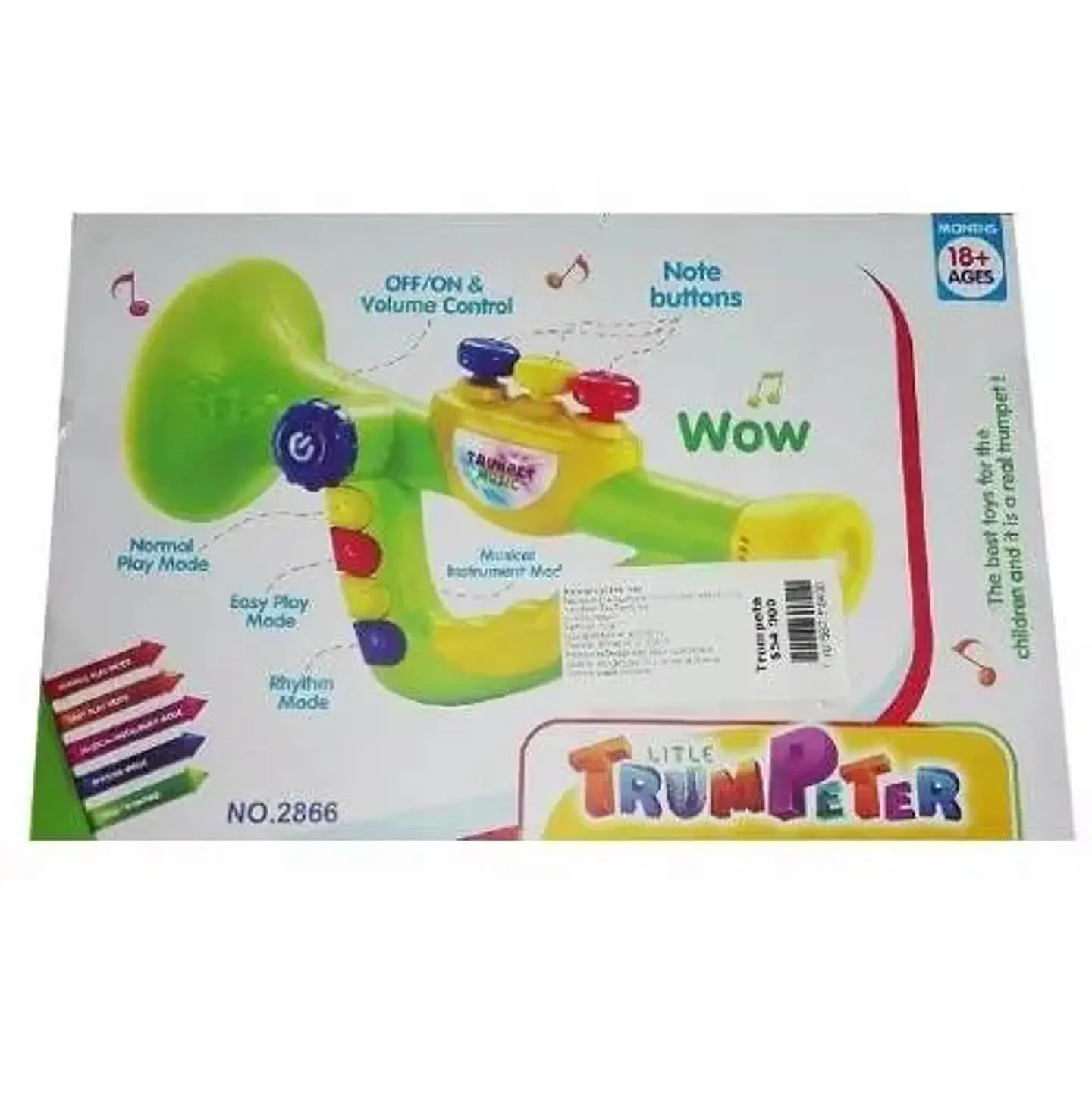 Trompeta Musical Luces Sonido 1451582 Bebes Niños Wow Rosado 2