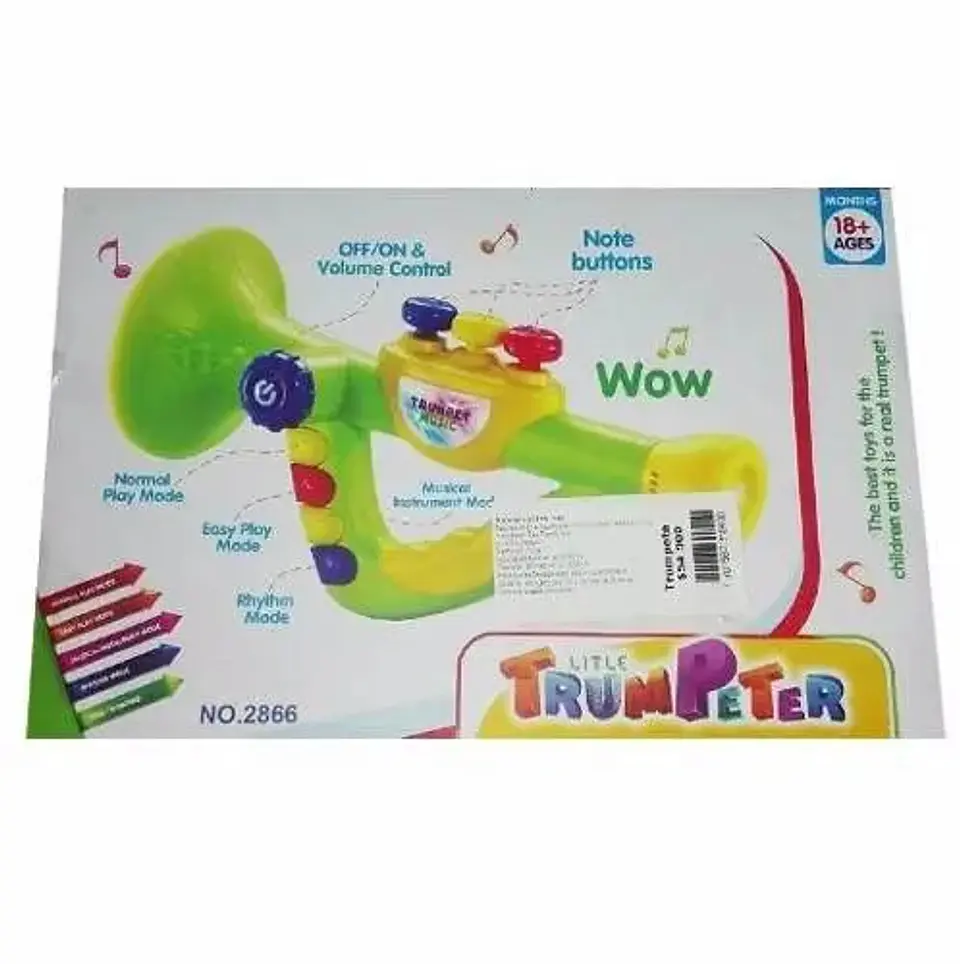 Trompeta Musical Luces Sonido 1451582 Bebes Niños Wow Rosado 2