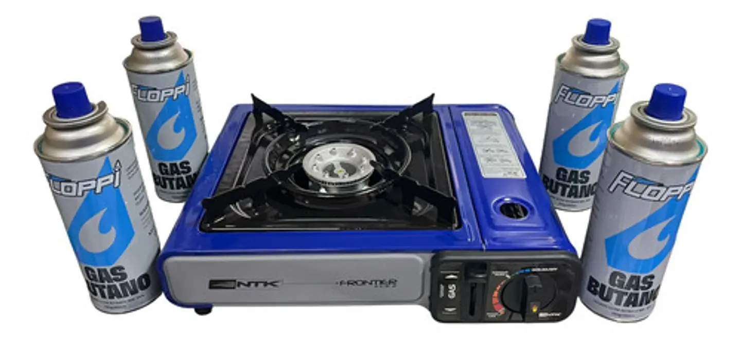 Estufa Gas Portatil Camping Butano 4 Tanques Cocina Chispaut 2