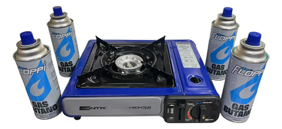 Estufa Gas Portatil Camping Butano 4 Tanques Cocina Chispaut 2