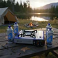 Estufa Gas Portatil Camping Butano 4 Tanques Cocina Chispaut - Miniatura 4
