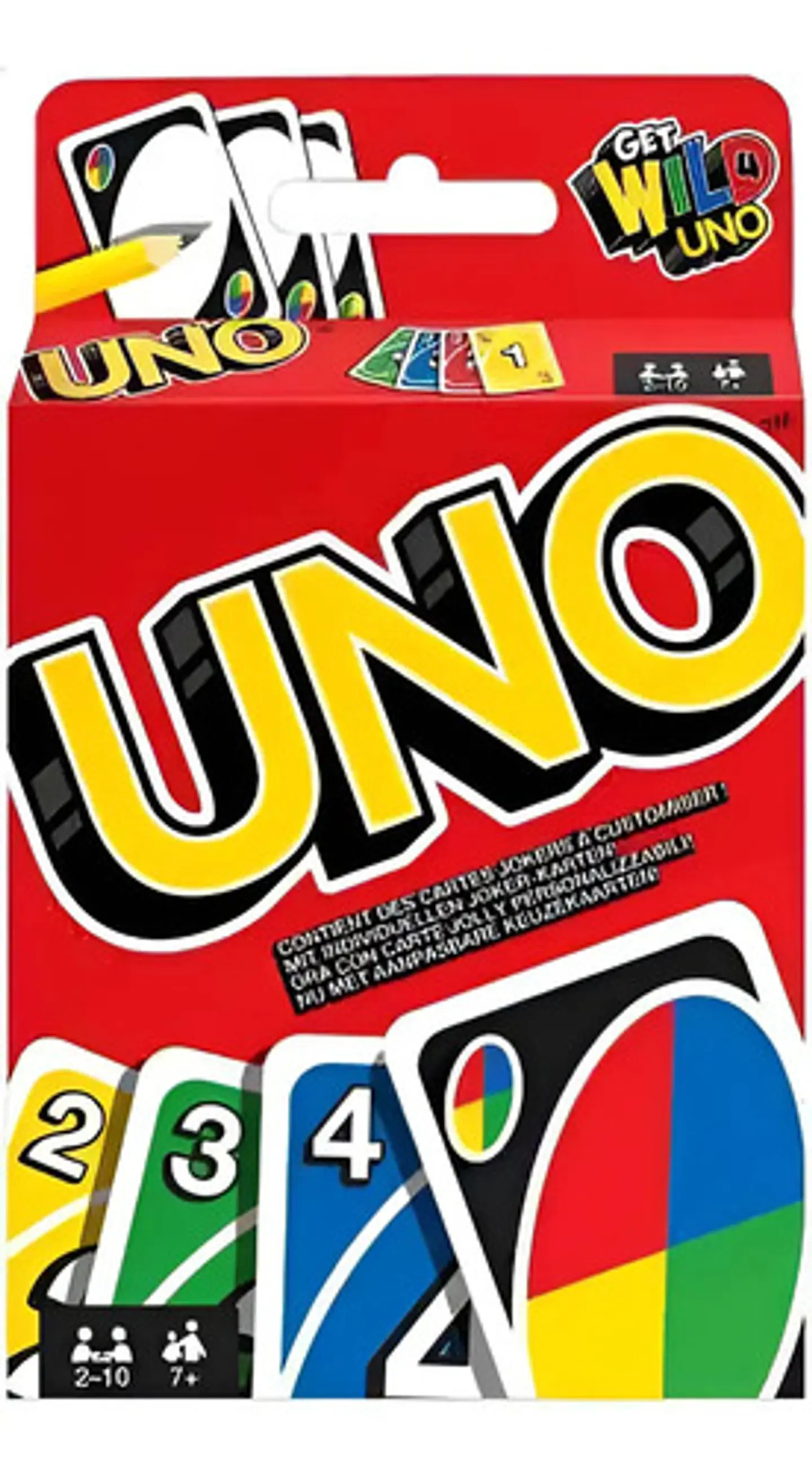 Juego de cartas Mattel Colored Classic UNO 1