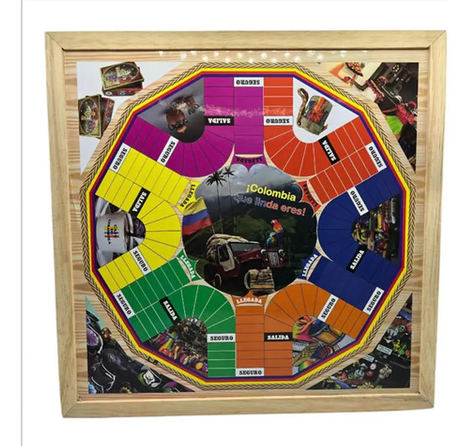 Juego Parqués 6 Puestos  Y Ajedrez Imantado Doble Cara  1