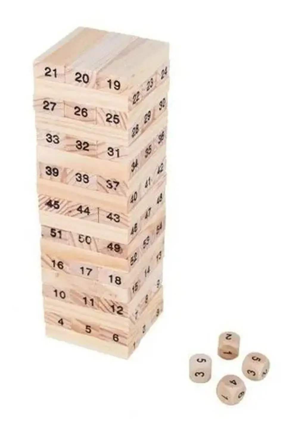 Torre Tipo Jenga Madera Bloques Juego 54 Fichas 2307-100 2