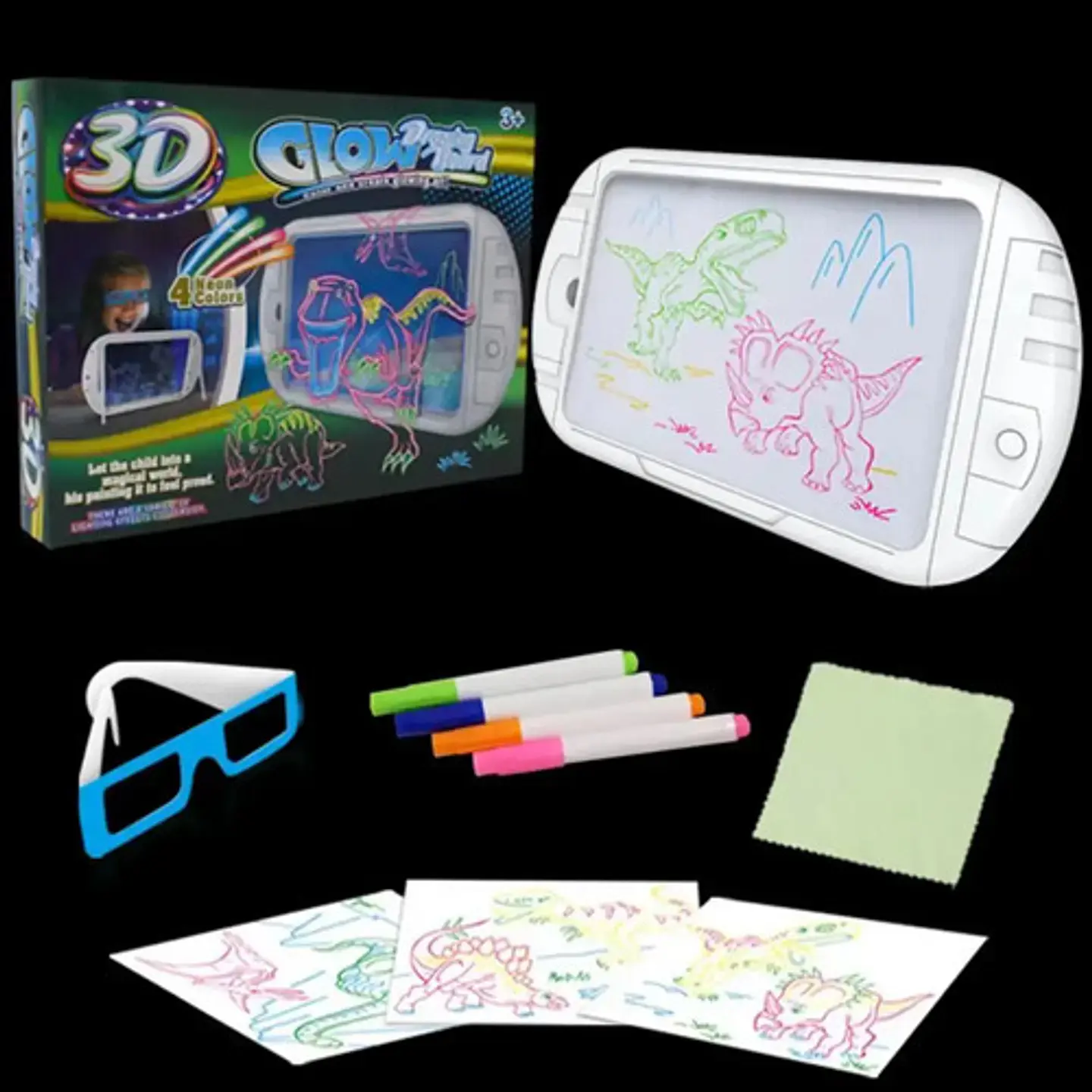 3d Magic Lumi Color Clow Tablero Drawing Board Ym191 4