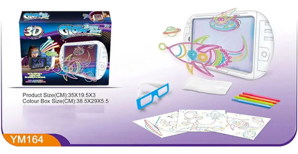 3d Magic Lumi Color Clow Tablero Drawing Board Ym191 5