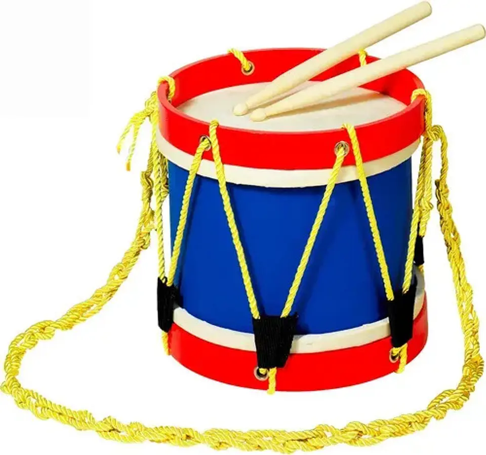 Tambor Musical Mediano Madera Para Niños Didactico 1