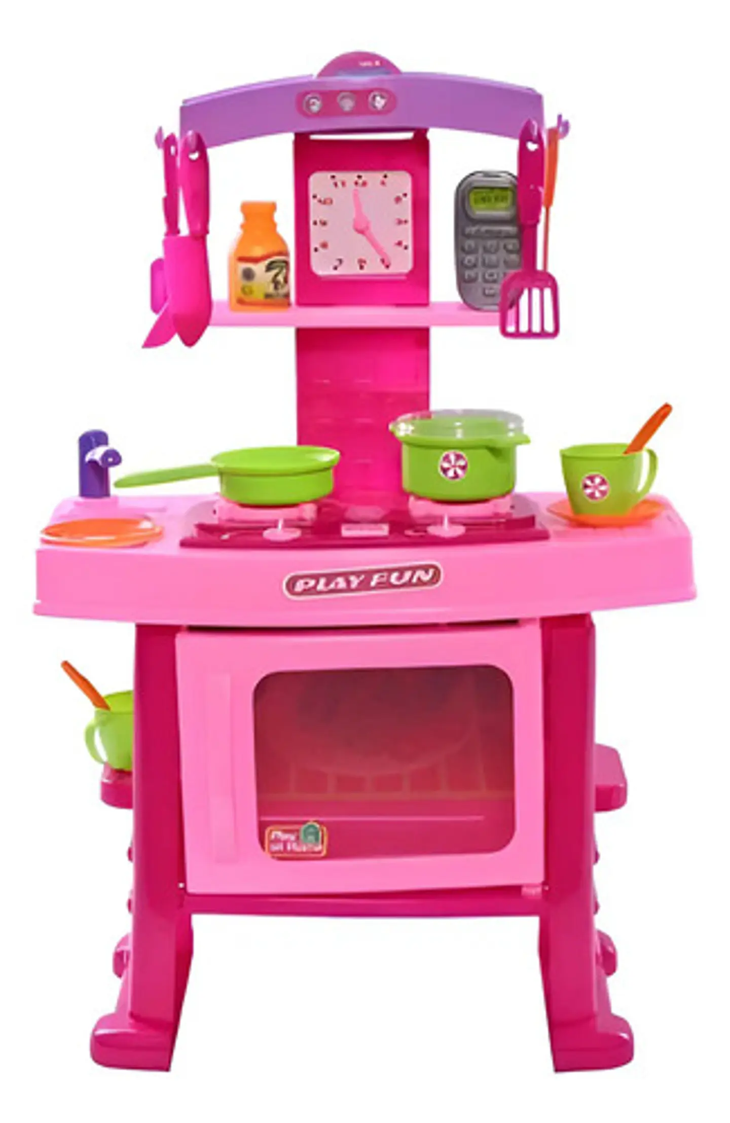Cocinita Infantil Juguete Happy Chef 661-51 Rosa Con Sonido Y Horno 19 Accesorios 1