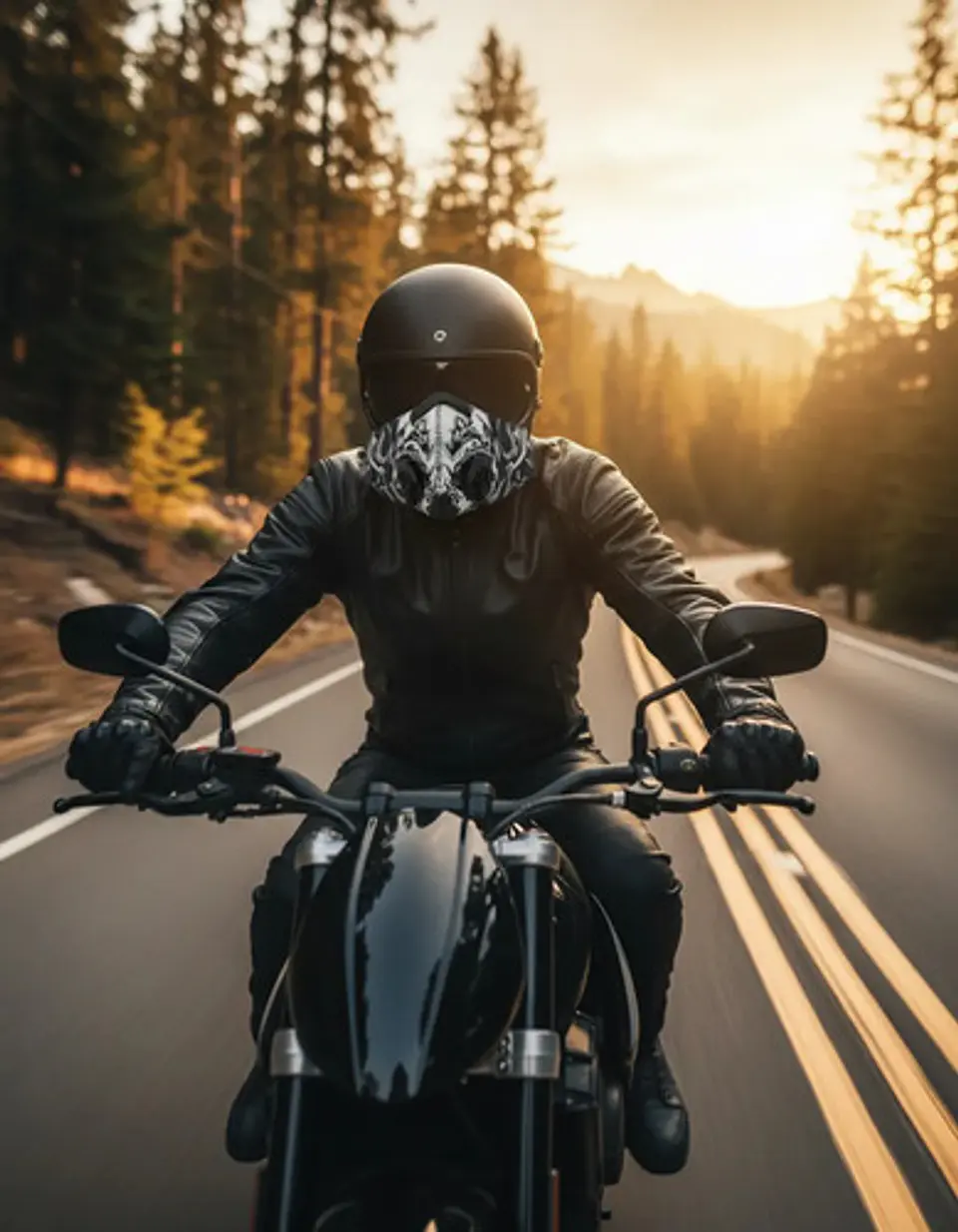 Máscara Motociclista Ciclista Filtro Respiración Tapabocas  2