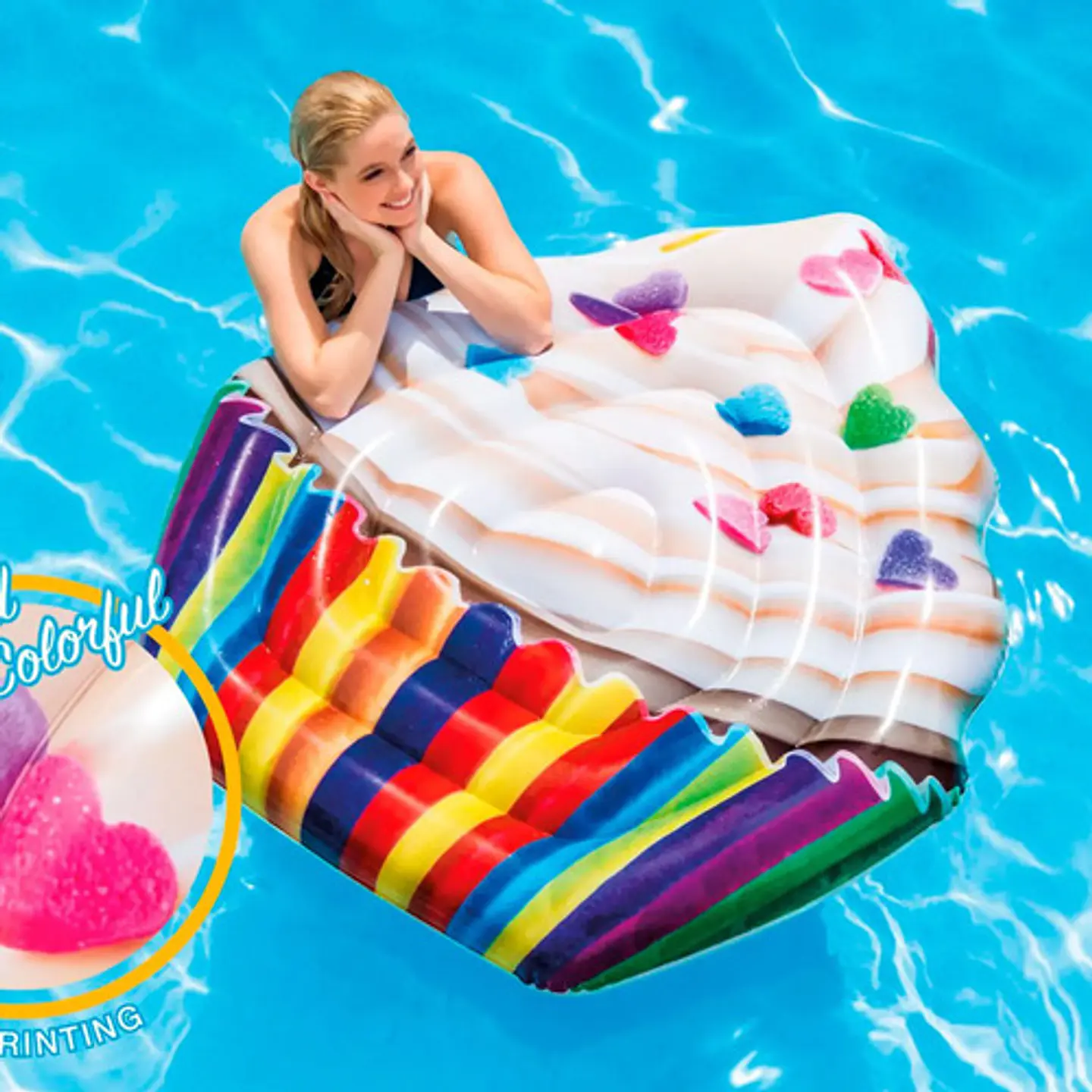 Flotador Inflable Air Mat Cupcake Piscina Intex 58770 2
