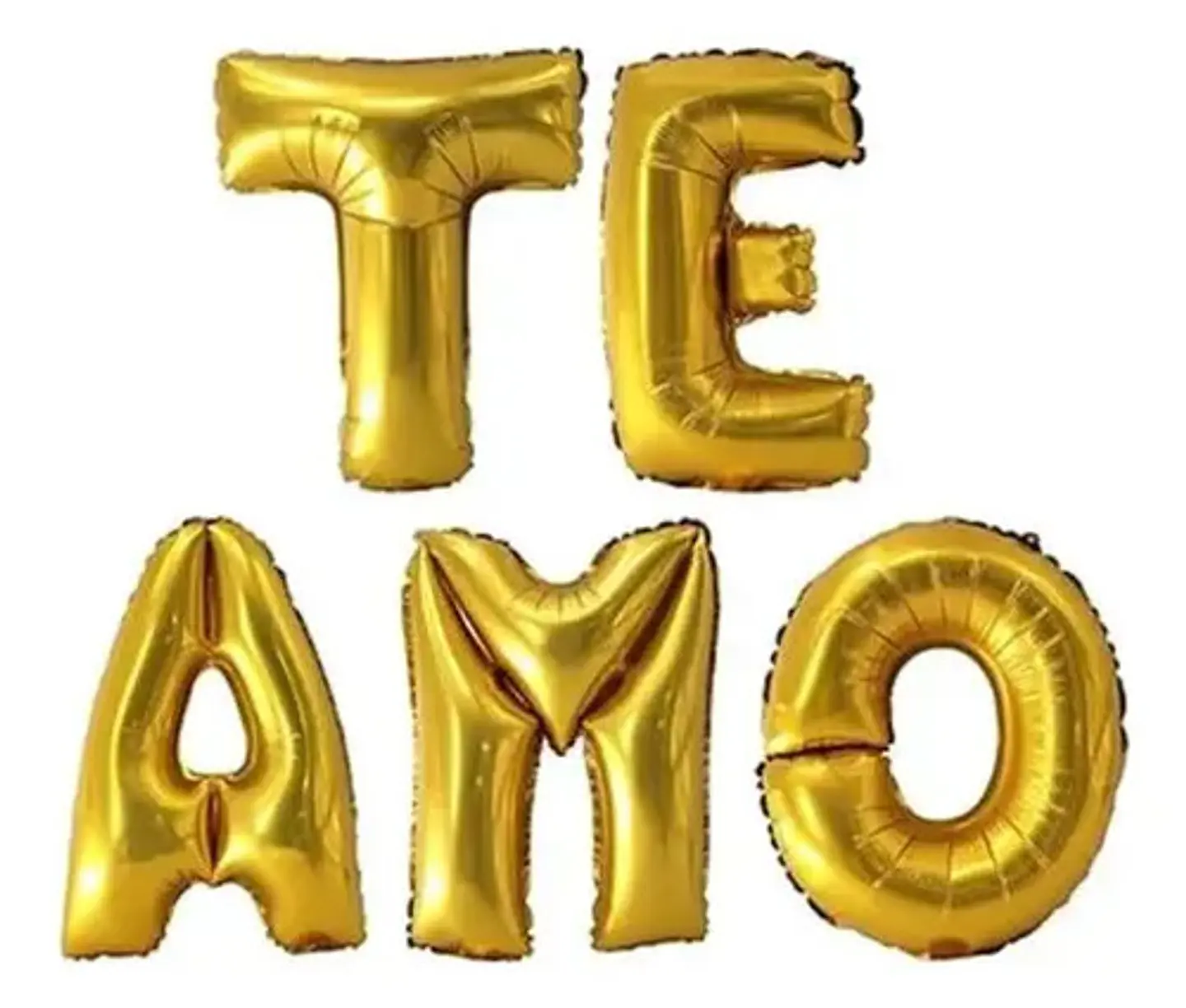 Globos Metalizados Te Amo  Bombas Plateado  Dorado 2