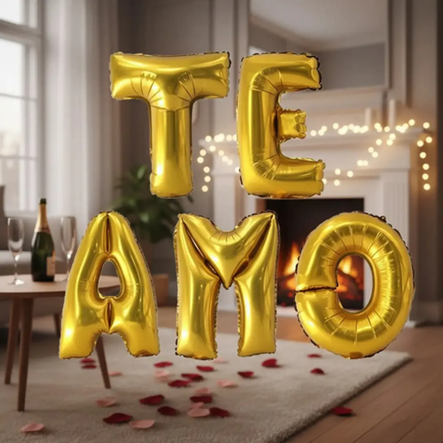 Globos Metalizados Te Amo  Bombas Plateado  Dorado 3