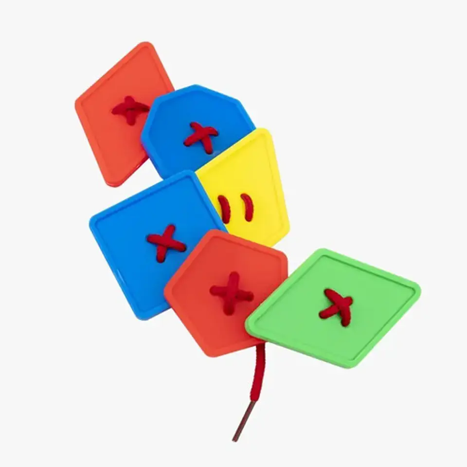 Juego Didáctico Botones Enhebrar Bloques Aprender Niños 7194 2