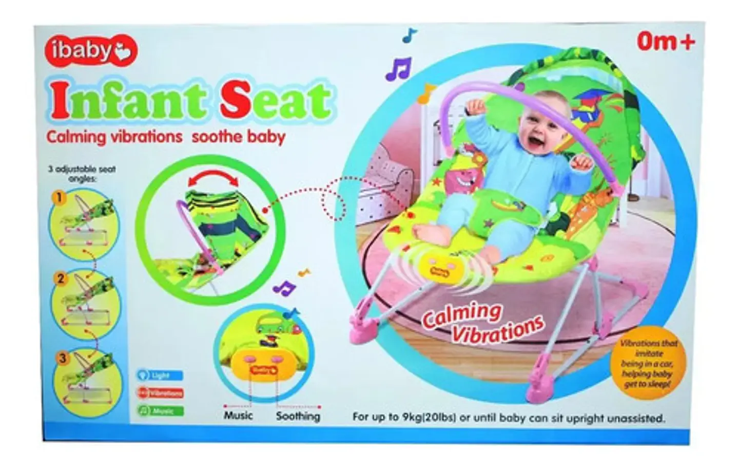 Silla Gimnasio Mecedora Sonidos Vibración Luces Bebe 68107 3