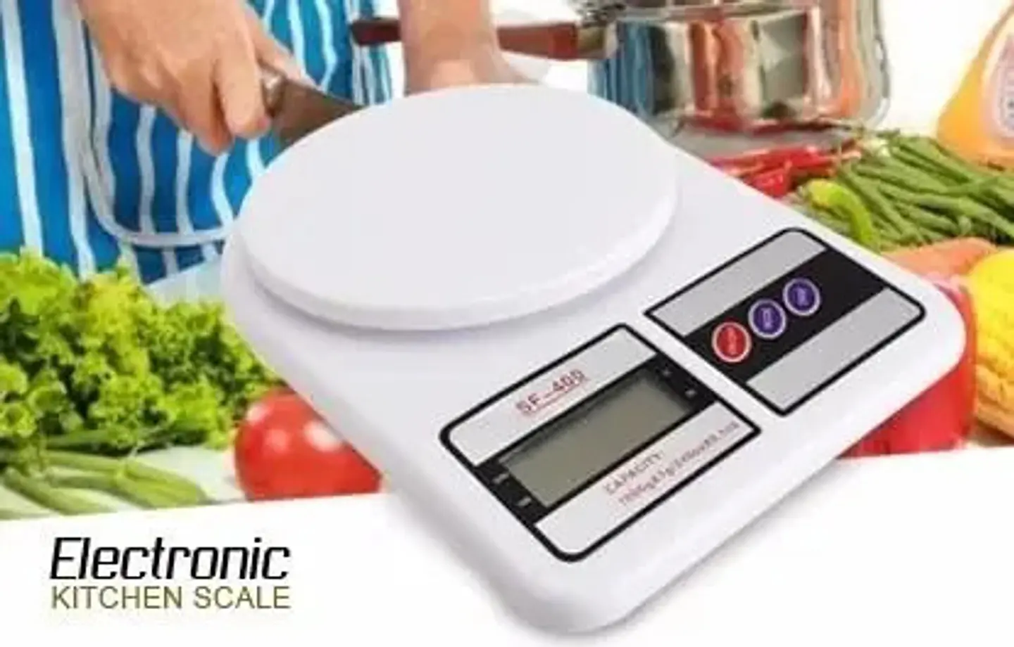 Balanza Cocina Electrónica Sf-400 10kl Kitchen Color Blanco 4
