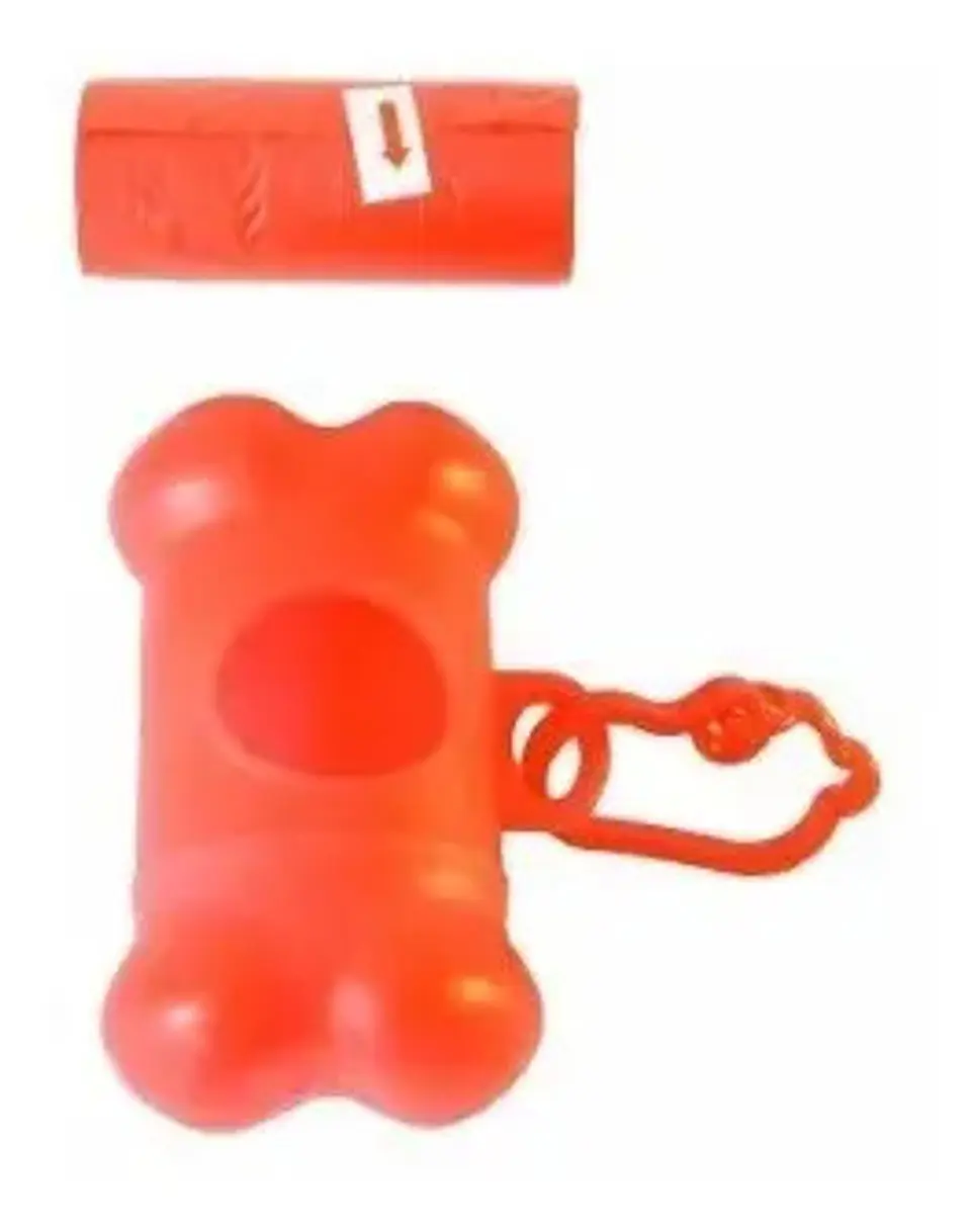 Mascotas Perros Aseo Dispensador Bolsas Popo Hueso Animales 1