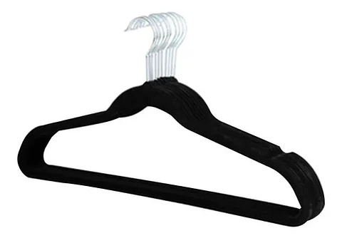 Perchas Veludo Negro Brookstone Ganchos Giratorios X50 Antideslizantes