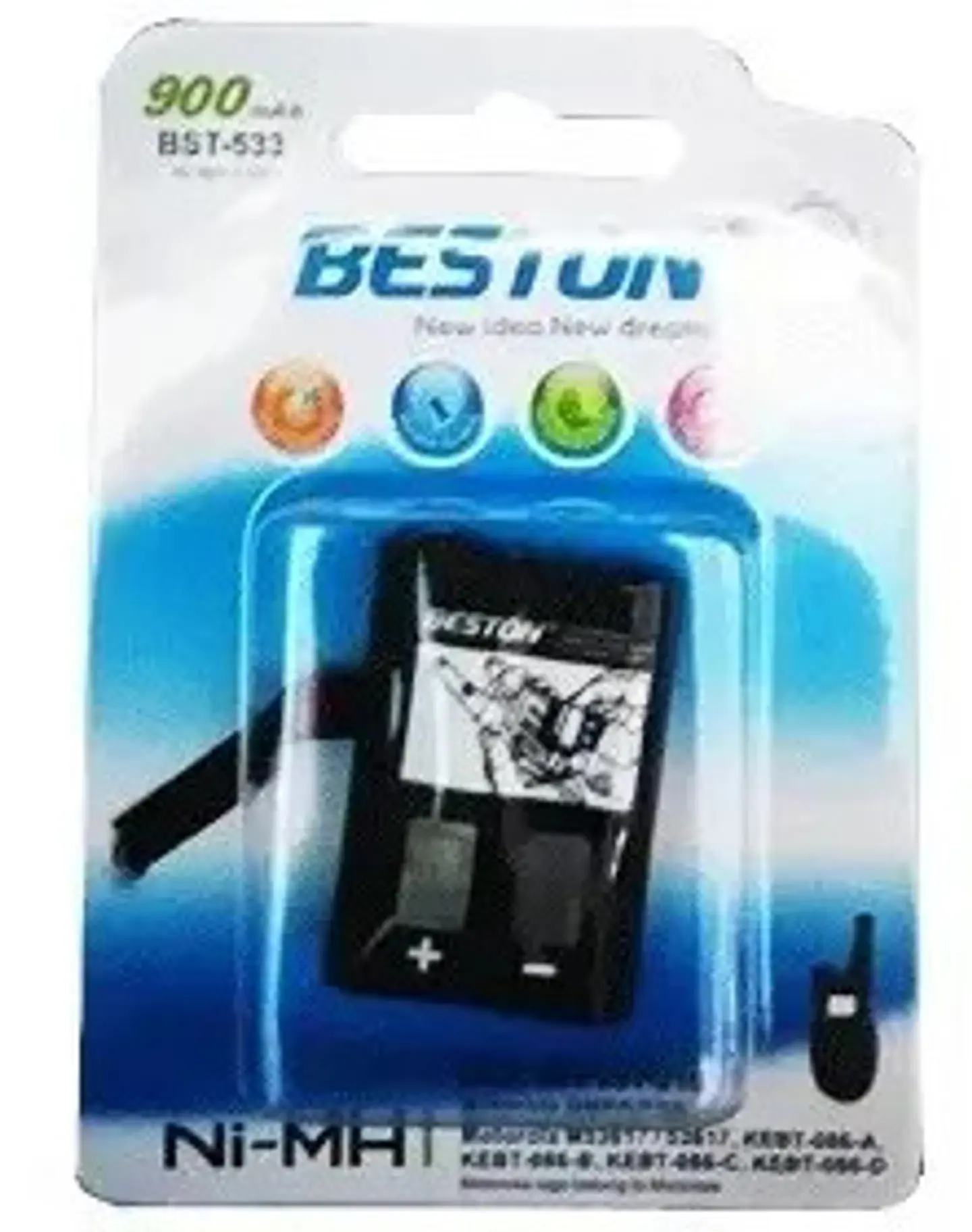 Bateria Pila Beston 900m Walkie Talkie Motorola Aaa Bst-533 3