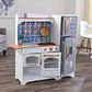 Kidkraft Cocina De Madera Mosaico Grande Vintage Blanca - Miniatura 1