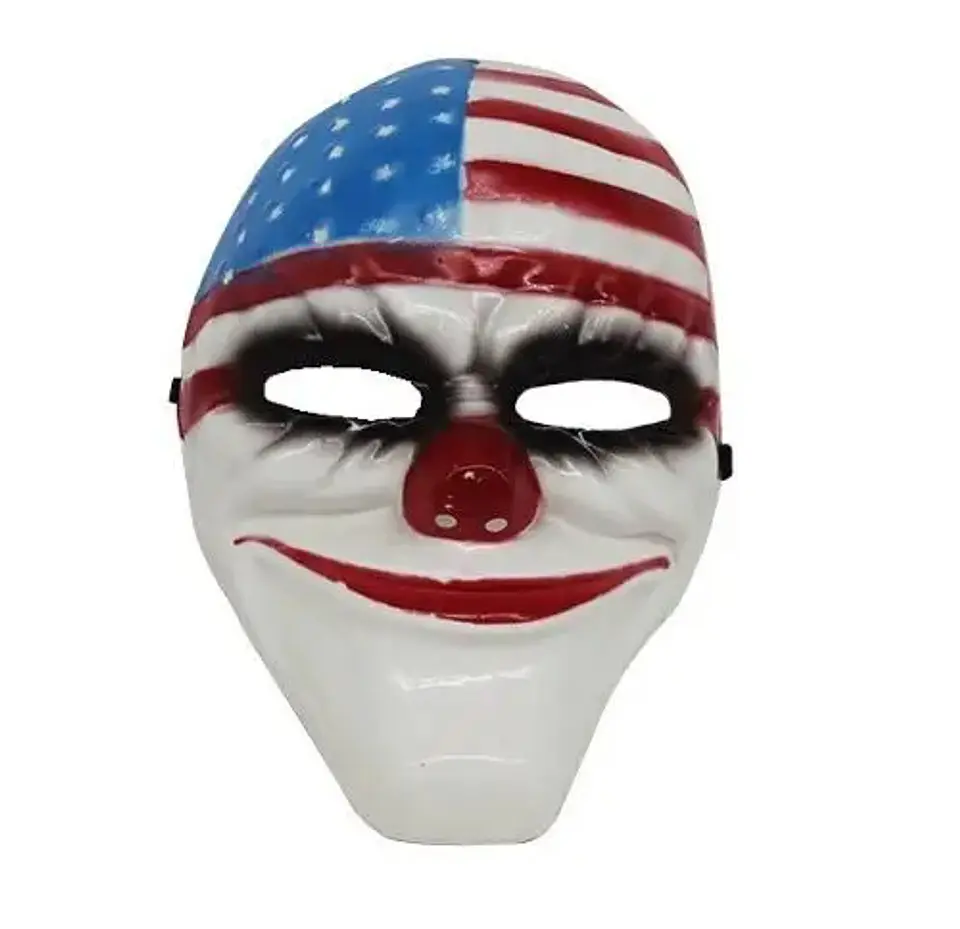 Máscara Payaso  Ref  Mp801  Halloween Bandera Americana  1
