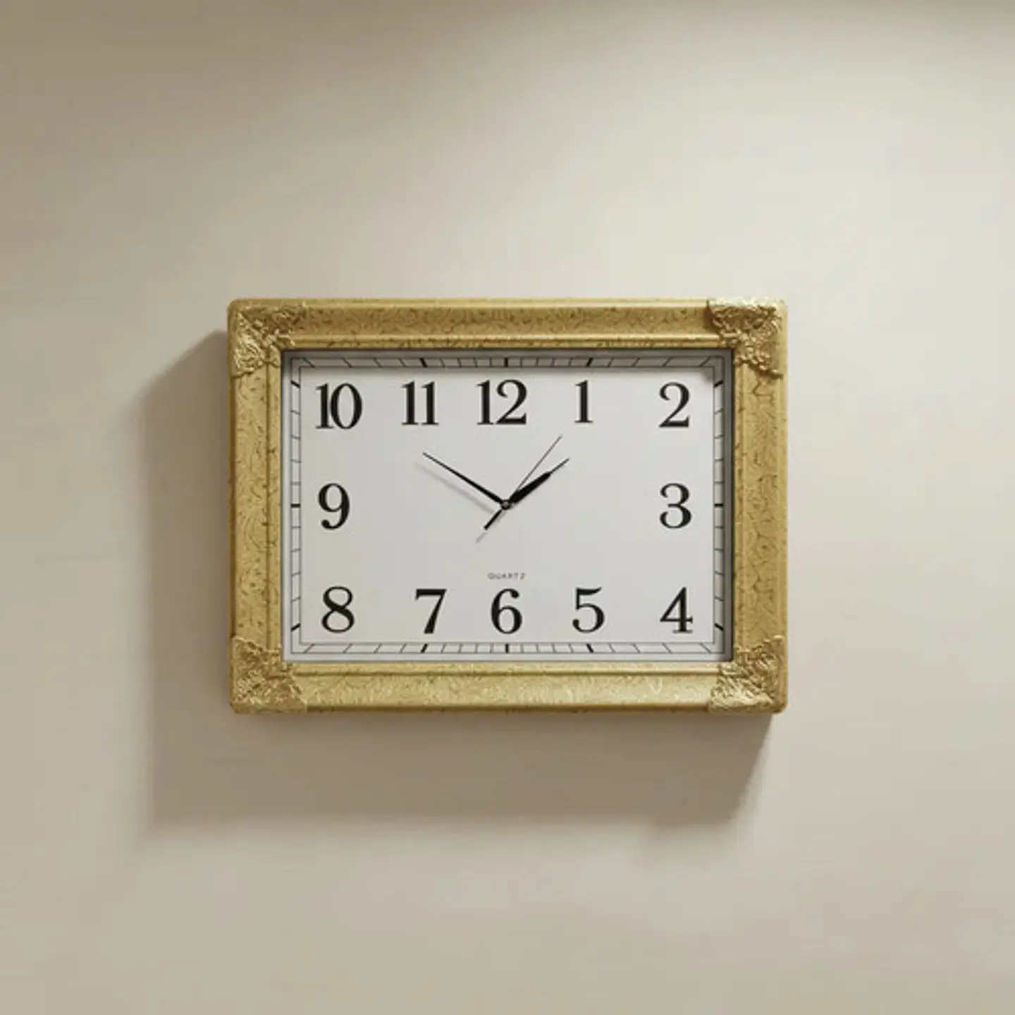 Reloj Pasta Pared Decoración Rectangular Análogo Lym 1116 1