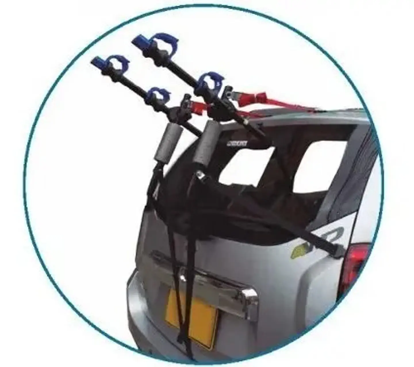 Porta Bicicletas X 2 Carrier Soporte Carro Ciclas Transporte Color Negro 2
