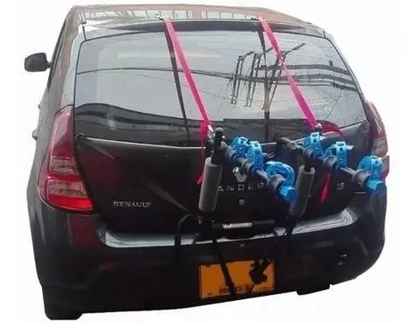 Porta Bicicletas X 2 Carrier Soporte Carro Ciclas Transporte Color Negro 3