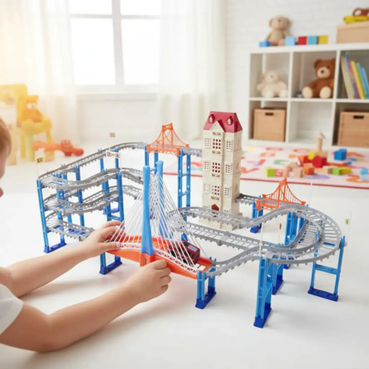 Pista Estación Carros Juguetes Niños Jy562 City Speedy 1