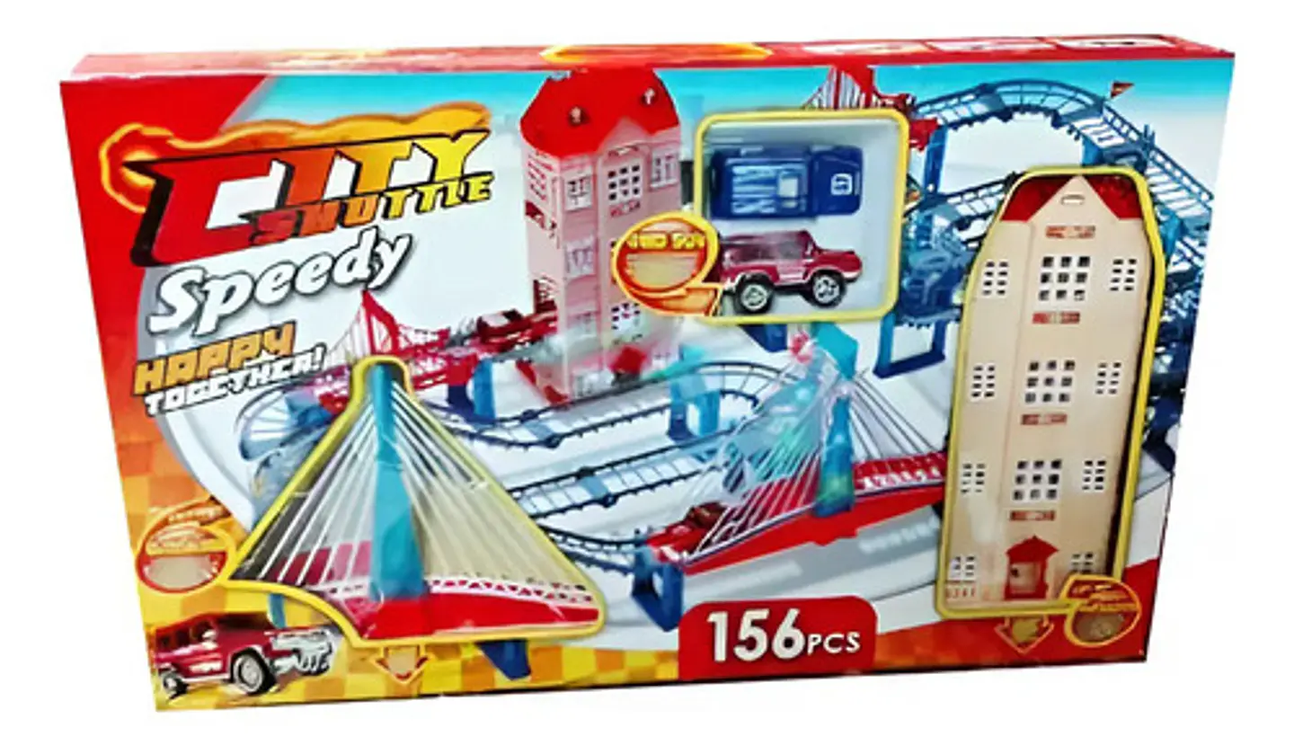 Pista Estación Carros Juguetes Niños Jy562 City Speedy 4