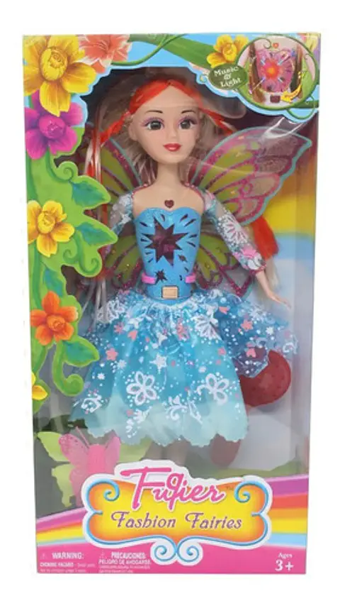 Muñeca Hada Mariposa Con Luces  Ref Jx100-52 