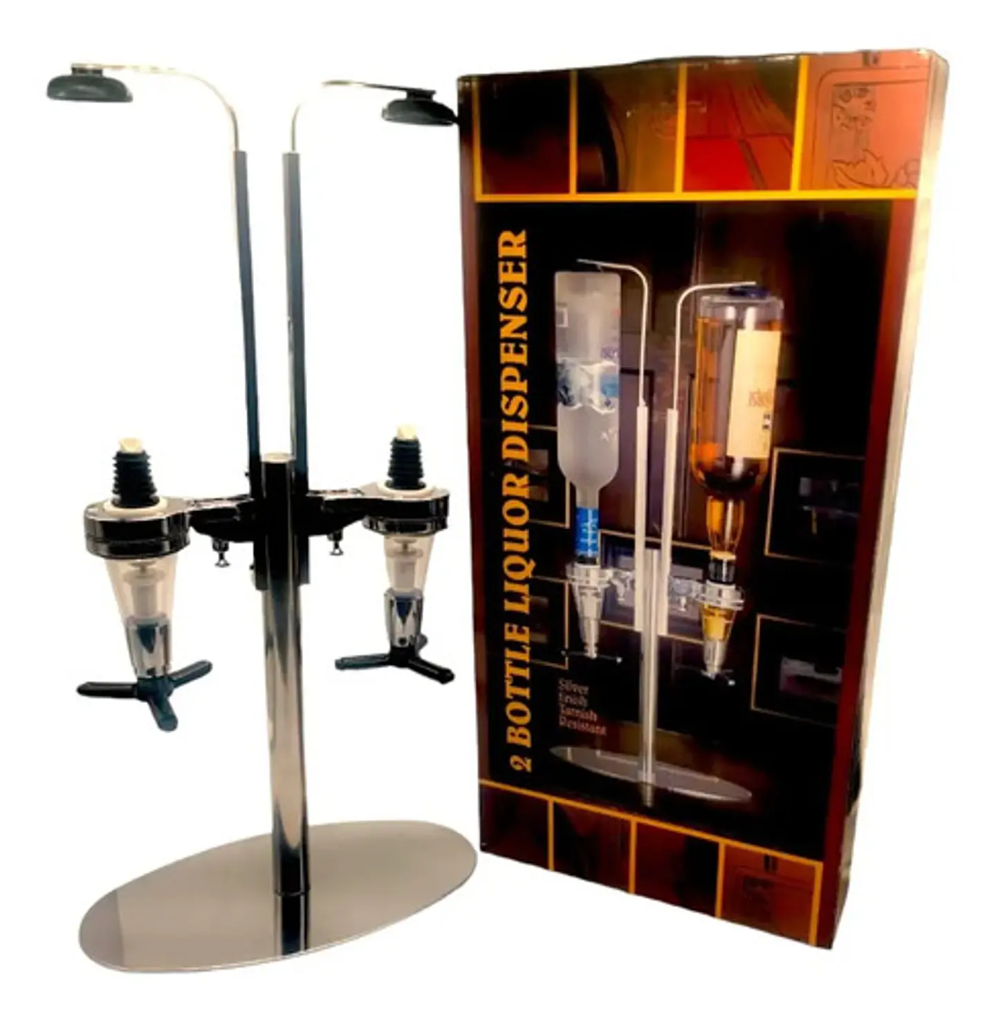 Dispensador De Licor Boca Abajo De 2 Botellas 2998 1