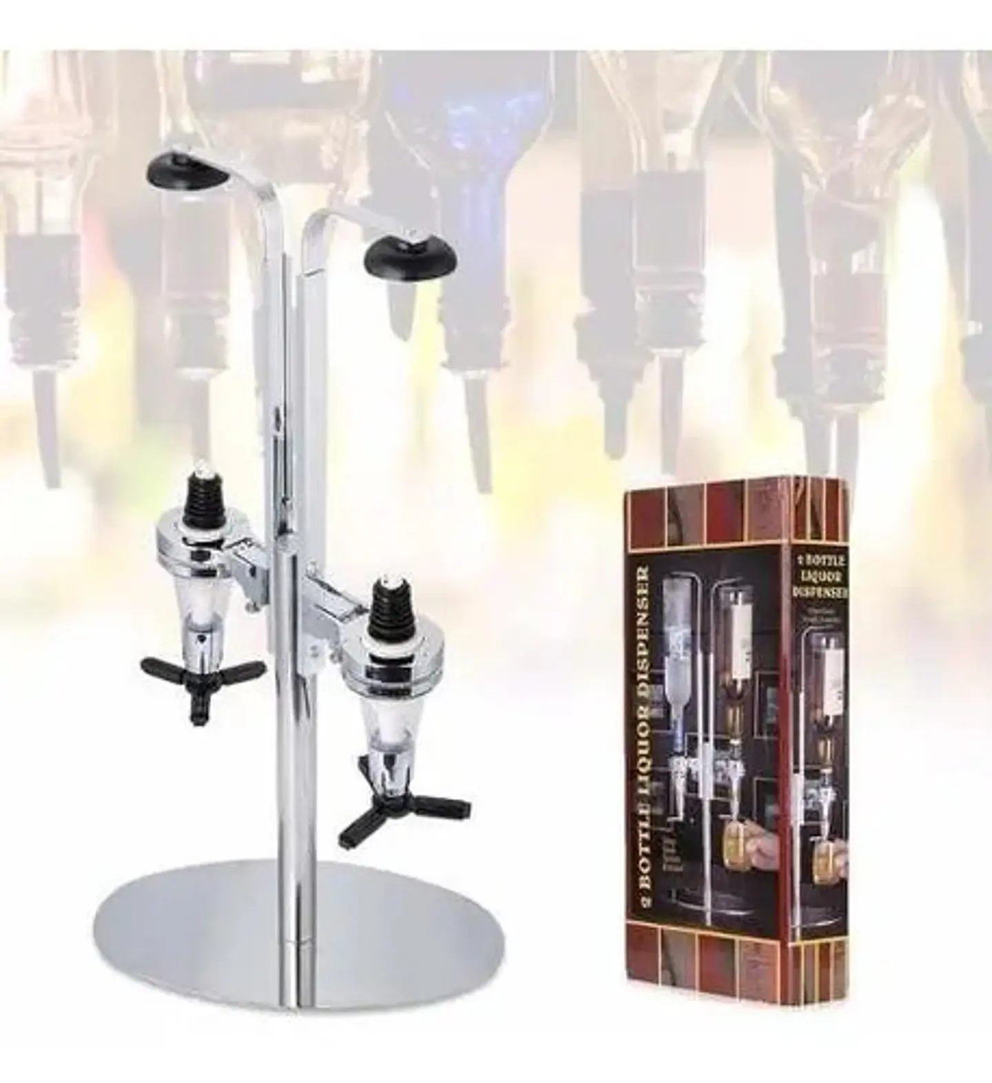 Dispensador De Licor Boca Abajo De 2 Botellas 2998 3