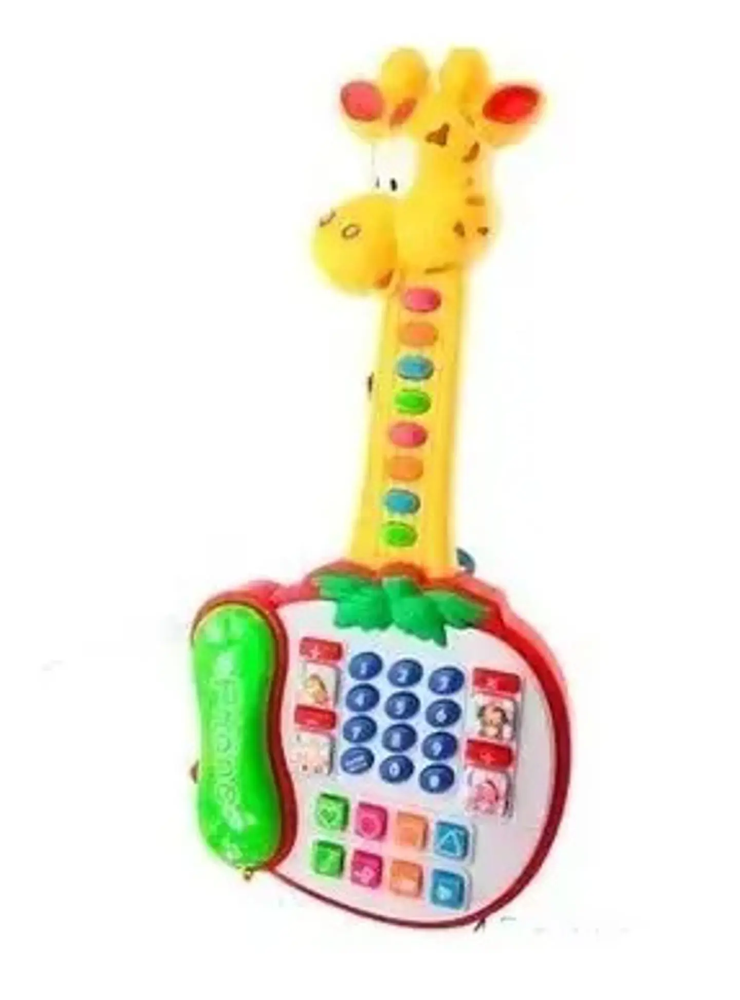 Guitarra Jirafa Con Teléfono Mi Primera Enseñanza Cy-6020c Amarillo/rojo 2
