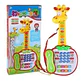 Guitarra Jirafa Con Teléfono Mi Primera Enseñanza Cy-6020c Amarillo/rojo - Miniatura 4