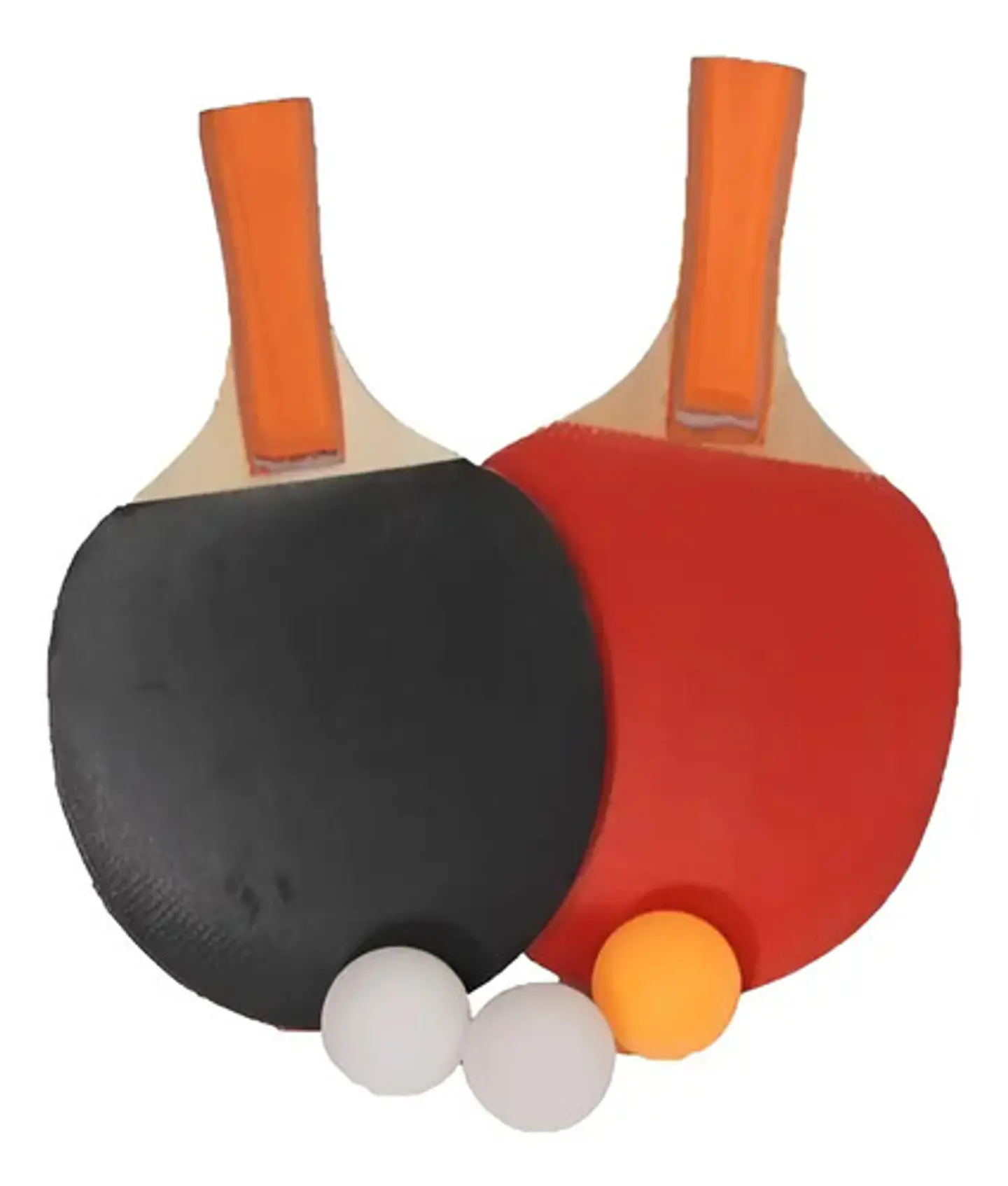 Set Raquetas Ping Pong Tenis De Mesa Rojo Negra Mck 7106 * 1