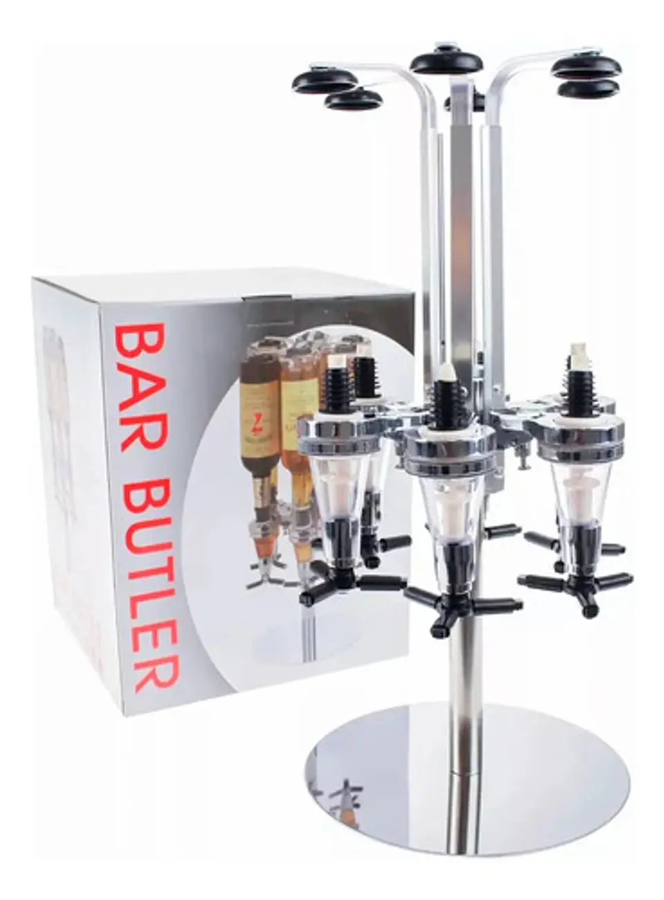 Bar Dispensador Licorera Dosificador Carrusel X 6 Botellas 7