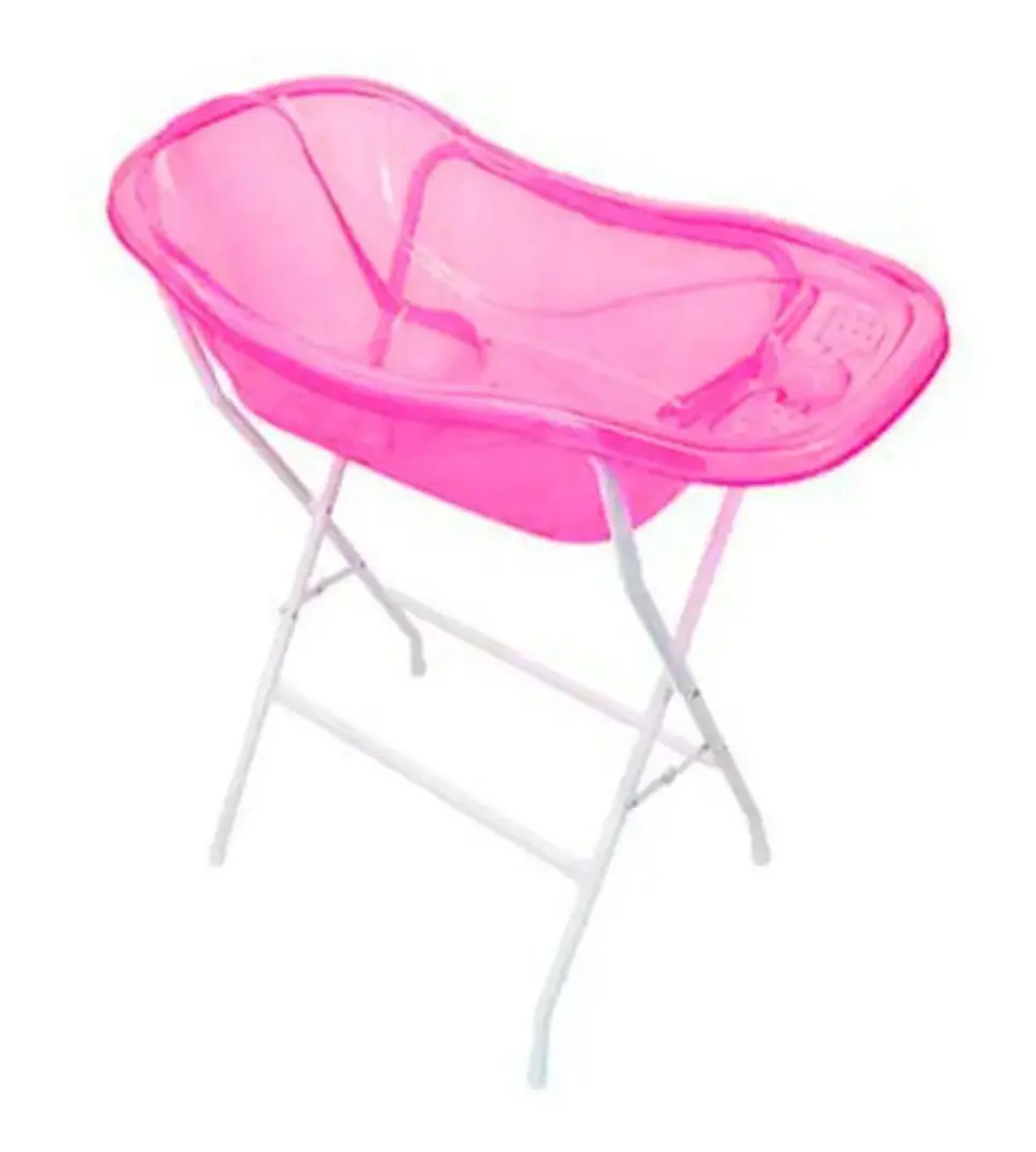Bañera Bebe Con Soporte Y Base Metalica Tina Con Accesorio 3