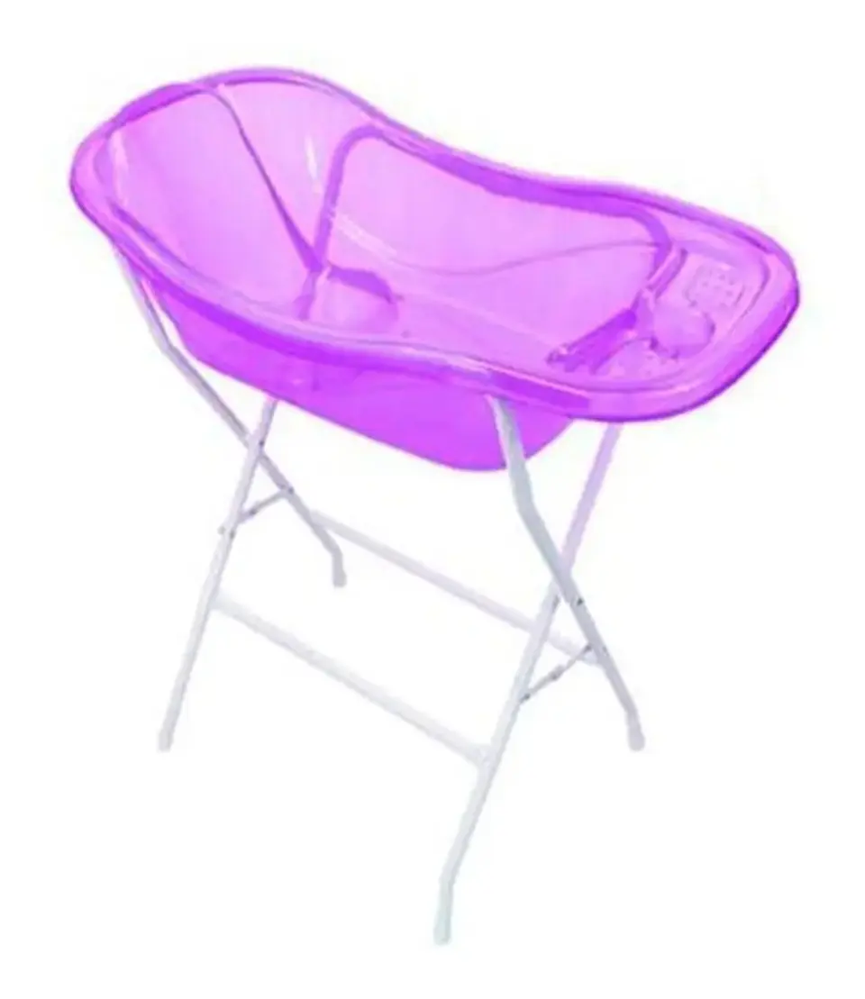 Bañera Bebe Con Soporte Y Base Metalica Tina Con Accesorio 17