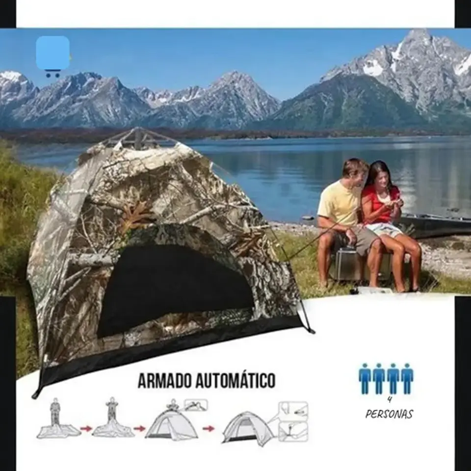 Carpa Automatica 4 Personas Se Arma En 3 Minutos Camping 2