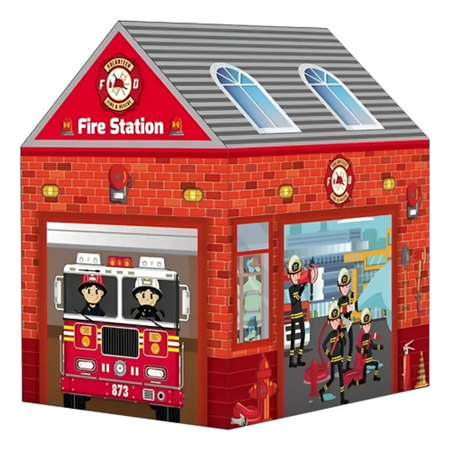Carpa Casa Bombero Con Pelotero Distri Para Niños Interior/exterior 1