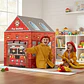 Carpa Casa Bombero Con Pelotero Distri Para Niños Interior/exterior - Miniatura 5